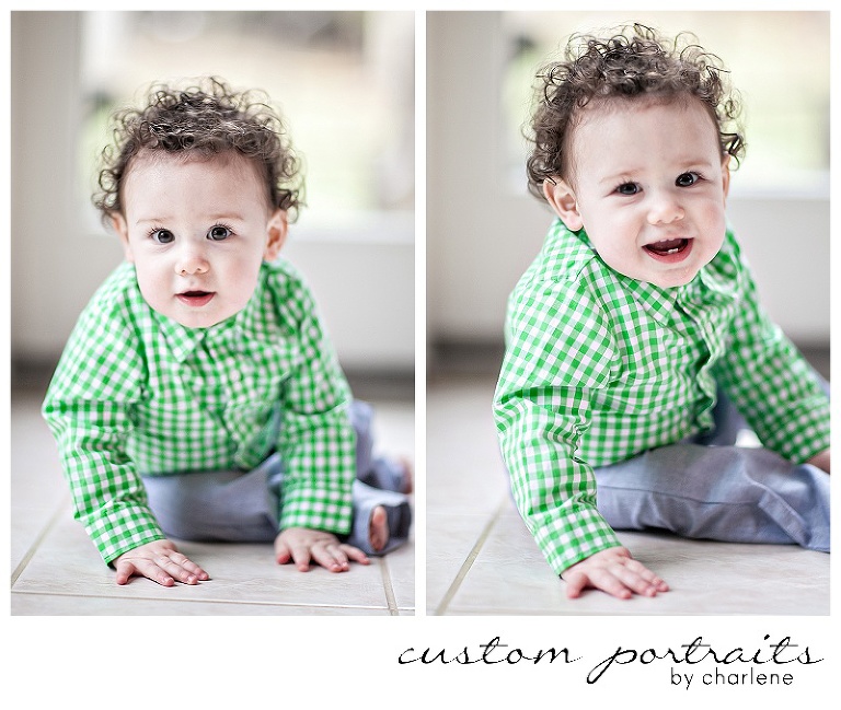 pittsburgh baby photographer first birthday cake smash session hopewell township boy first birthday 1st bday balloons cake gingham green blue (11)