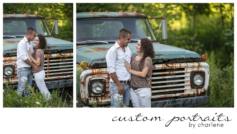 rustic engagement session vintage antique pickup truck couples pose ideas engagement session posing pittsburgh wedding photographer (1)