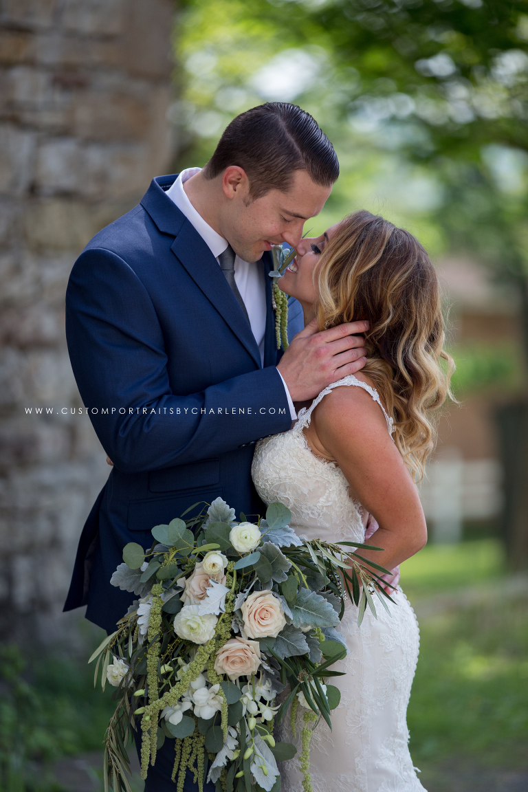 h - bella sera wedding photography - succulent bridal bouquet pittsburgh wedding photography bridal photographer pgh
