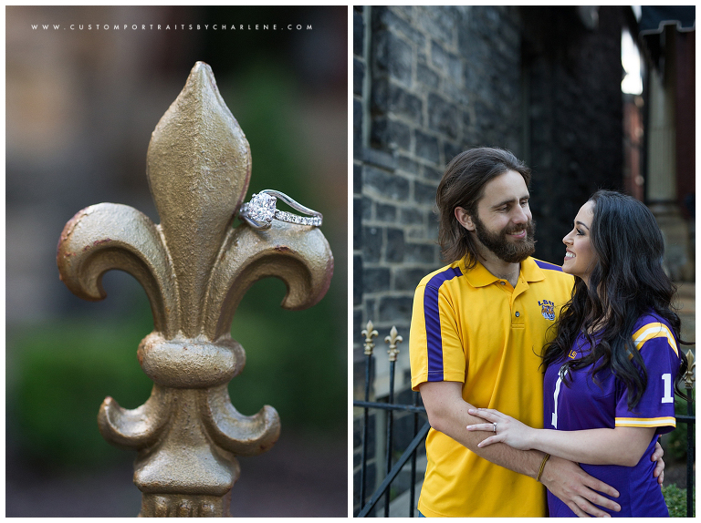 mexican war streets pittsburgh wedding photography engagement session LSU fleur de lis