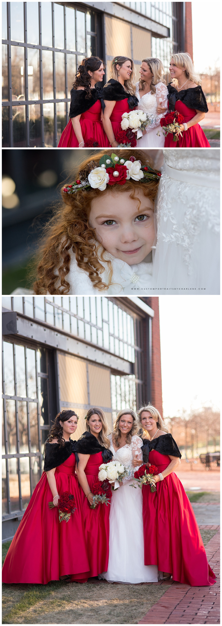 Pittsburgh Wedding Photographer Winter Wedding Columbus Ohio Daughter in Wedding Flower girl poses12