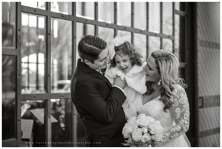 Pittsburgh Wedding Photographer Winter Wedding Columbus Ohio Daughter in Wedding Flower girl poses15