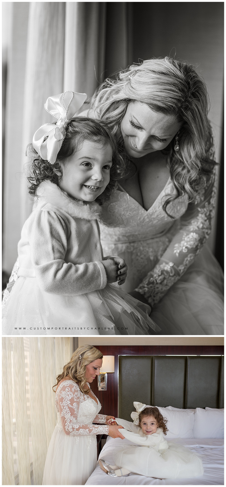 Pittsburgh Wedding Photographer Winter Wedding Columbus Ohio Daughter in Wedding Flower girl poses2
