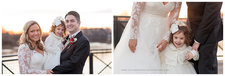 Pittsburgh Wedding Photographer Winter Wedding Columbus Ohio Daughter in Wedding Flower girl poses21